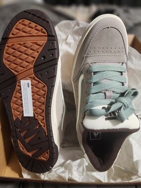 Vans Men’s Athletic Sneakers in Light Gray and Mint